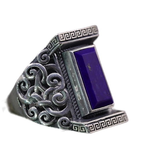 Montenegrin lapis lazuli sterling silver ring
