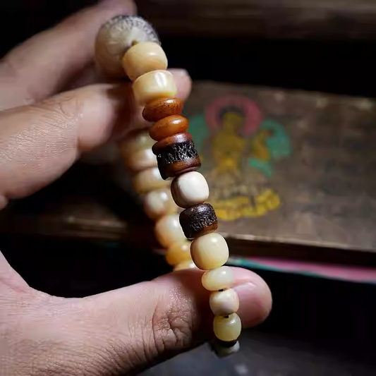 Yak & Camel Bone Carved Bracelet