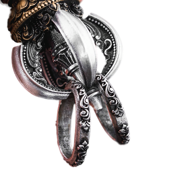 Tibetan vajra sterling silver necklace
