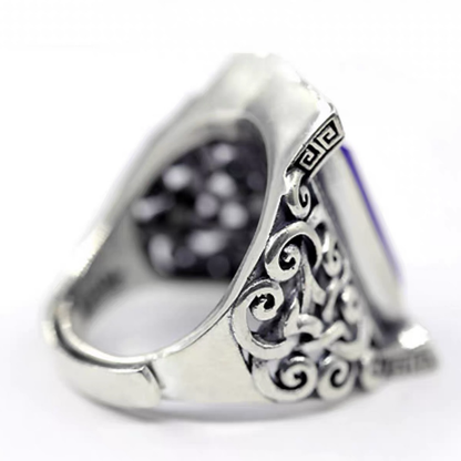Montenegrin lapis lazuli sterling silver ring