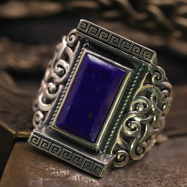 Montenegrin lapis lazuli sterling silver ring
