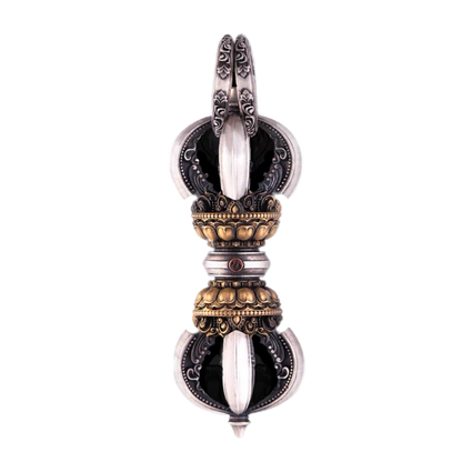 Tibetan vajra sterling silver necklace